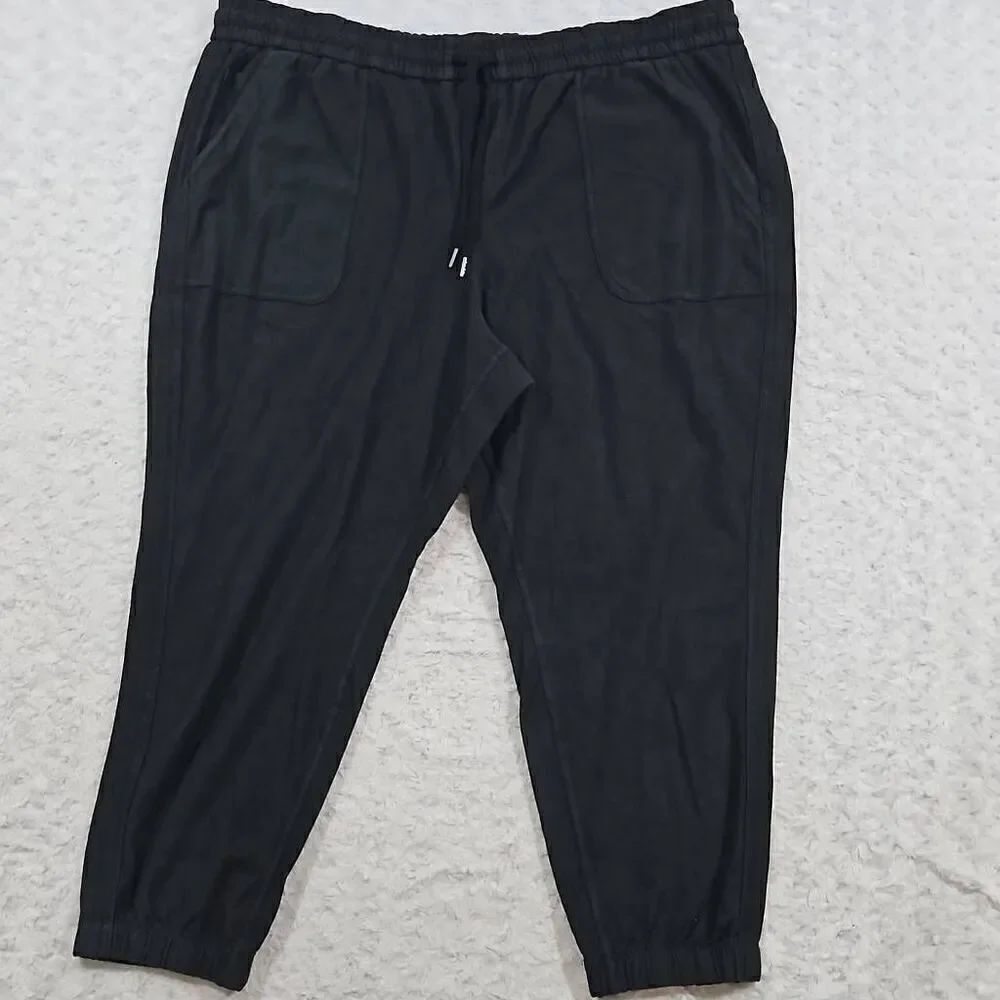 Athleta Farallon Black Jogger Lounge Comfort Athleisure Yoga Womens Size 24